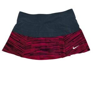 Nike.  Athletic Gray Ruffled Skater Mini Skirt